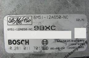 БЛОК УПРАВЛЕНИЯ FORD MAZDA 6m5112a650nc 0281011701 9bxc