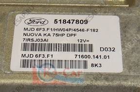 БЛОК УПРАВЛЕНИЯ FORD NUOVA KA 1.3 51847809 MJD6F3.F1