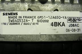 БЛОК УПРАВЛЕНИЯ FORD sid202 5ws40512at 6m5112a650ya 4bka
