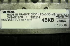 БЛОК УПРАВЛЕНИЯ FORD sid202 5ws40512bt 6m5112a650yb 4bkb