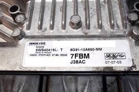 БЛОК УПРАВЛЕНИЯ FORD sid206 5ws40416lt 6g9112a650mm 7fbm