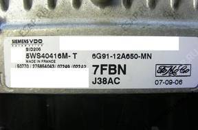 БЛОК УПРАВЛЕНИЯ FORD sid206 5ws40416mt 6g9112a650mn 7fbn