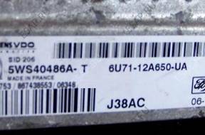 БЛОК УПРАВЛЕНИЯ FORD SID206 5WS40486AT 6U7112A650UA J38AC