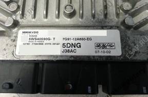 БЛОК УПРАВЛЕНИЯ FORD sid206 5ws40590gt 7g9112a650eg 5dng