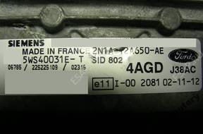 БЛОК УПРАВЛЕНИЯ FORD sid802 5ws40031et 2n1a12a650ae 4agd