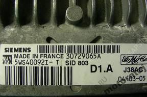 БЛОК УПРАВЛЕНИЯ FORD SID803 5WS400921IT 30729065A D1.A