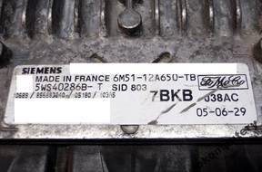 БЛОК УПРАВЛЕНИЯ FORD sid803 5ws40286bt 7bkb 6m5112a650tb