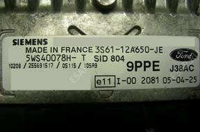 БЛОК УПРАВЛЕНИЯ FORD sid804 5ws40078ht 3s6112a650je 9ppe