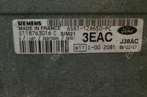БЛОК УПРАВЛЕНИЯ FORD SIM21 6S6112A650PC S118763016C 3EAC
