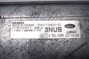 БЛОК УПРАВЛЕНИЯ FORD sim21 s118763003f 3nub 2s6a12a650zc