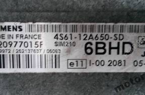 БЛОК УПРАВЛЕНИЯ FORD SIM210 4S6112A650SD S120977015F 6BHD