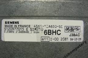 БЛОК УПРАВЛЕНИЯ FORD sim210 s120977015e 4s6112a650sc 6bhc