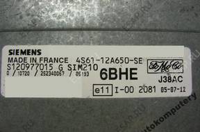 БЛОК УПРАВЛЕНИЯ FORD sim210 s120977015g 4s6112a650se 6bhe