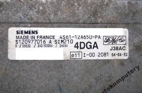 БЛОК УПРАВЛЕНИЯ FORD sim210 s120977016a 6s6112a650pa 4dga
