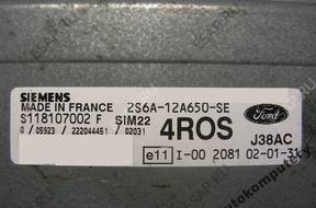 БЛОК УПРАВЛЕНИЯ FORD sim22 s118107002f 2s6a12a650se 4ros