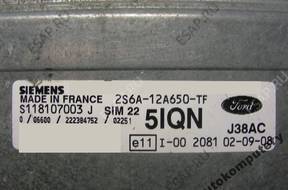 БЛОК УПРАВЛЕНИЯ FORD sim22 s118107003j 2s6a12a650tf 5iqn