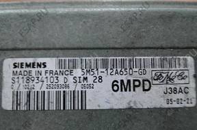 БЛОК УПРАВЛЕНИЯ   FORD SIM28 6MPD 5M51-12A650-GD