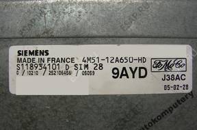 БЛОК УПРАВЛЕНИЯ FORD sim28 s118934101d 4m5112a650hd 9ayd