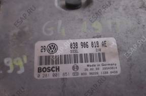 БЛОК УПРАВЛЕНИЯ   GOLF IV 1.9 TDI 038906018AE