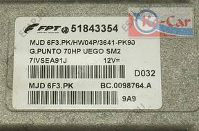 БЛОК УПРАВЛЕНИЯ Grande Punto 1.3 70HP 51843354 MJD6F3.PK