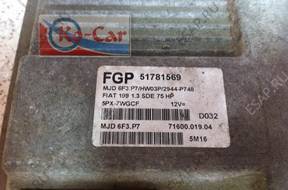 БЛОК УПРАВЛЕНИЯ Grande Punto 1.3 75HP 51781569 MJD6F3.P7