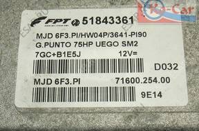 БЛОК УПРАВЛЕНИЯ Grande Punto 1.3 75HP 51843361 MJD6F3.PI