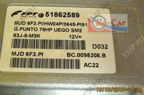 БЛОК УПРАВЛЕНИЯ Grande Punto 1.3 75HP 51862589 MJD6F3.PI