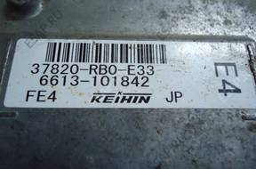 БЛОК УПРАВЛЕНИЯ Honda   37820-RB0-E33 FE4 E4