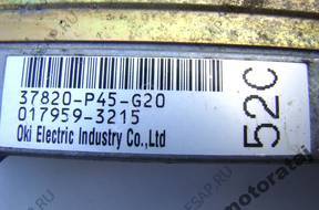 БЛОК УПРАВЛЕНИЯ HONDA ACCORD 37820P45G20 0179593215 52C