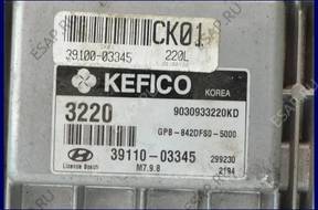 БЛОК УПРАВЛЕНИЯ   HYUNDAI i20 1.2 39110-03345