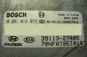 БЛОК УПРАВЛЕНИЯ HYUNDAI SONATA 3911327405 0281012973