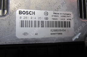 БЛОК УПРАВЛЕНИЯ КАРТА BSI SCENIC II 2.0 DCI 2007 КОМПЛЕКТ