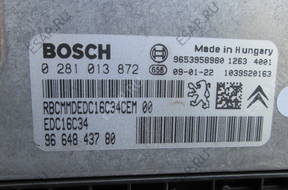 БЛОК УПРАВЛЕНИЯ КЛЮЧ BSI PEUGEOT 308 1.6 HDI КОМПЛЕКТ