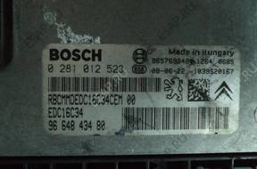 БЛОК УПРАВЛЕНИЯ КОМПЛЕКТ 0281012523 Citroen C3 1.4 hdi 2007
