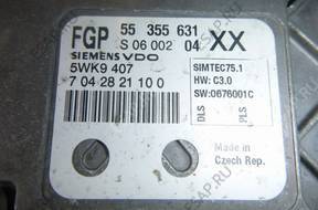 БЛОК УПРАВЛЕНИЯ КОМПЛЕКТ 5WK9407 Vectra C 1.8 16V Z18XER