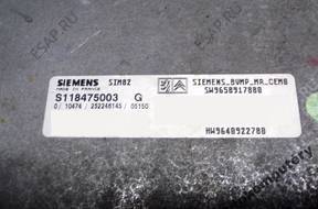 БЛОК УПРАВЛЕНИЯ КПП CITROEN C3 sim82 s118475003g