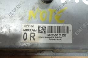 БЛОК УПРАВЛЕНИЯ   MEC93-040 NOTE 1,6