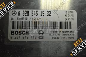 БЛОК УПРАВЛЕНИЯ MERCEDES 0281010118 A0285451932