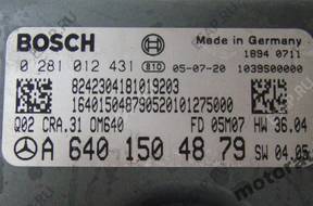 БЛОК УПРАВЛЕНИЯ MERCEDES 0281012431 A6401504879 CRA.31