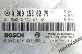 БЛОК УПРАВЛЕНИЯ MERCEDES 2.2  VITO 0281010231 A0001530279