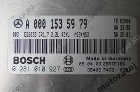 БЛОК УПРАВЛЕНИЯ MERCEDES 2.2 VITO  0281010927 A0001535979