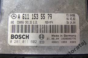 БЛОК УПРАВЛЕНИЯ MERCEDES 2.2CDI 0281011602 A6111535579