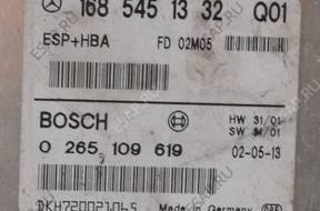 БЛОК УПРАВЛЕНИЯ MERCEDES A-KLASA 0265109619 1685451332 БЛОК УПРАВЛЕНИЯ MERCEDES A-KLASA 0265109619 1685451332