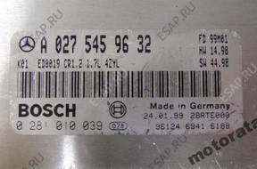 БЛОК УПРАВЛЕНИЯ MERCEDES A KLASA 0281010039 A0275459632