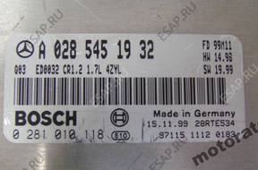 БЛОК УПРАВЛЕНИЯ MERCEDES A KLASA  0281010118 A0285451932