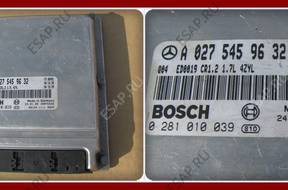 БЛОК УПРАВЛЕНИЯ MERCEDES A-KLASA A0275959632 0281010039 БЛОК УПРАВЛЕНИЯ MERCEDES A-KLASA A0275959632 0281010039
