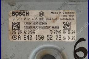 БЛОК УПРАВЛЕНИЯ MERCEDES A-KLASA A6401505279 0281012435