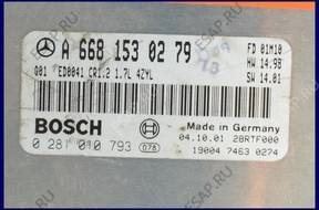 БЛОК УПРАВЛЕНИЯ MERCEDES A-KLASA A6681530279 0281010793 БЛОК УПРАВЛЕНИЯ MERCEDES A-KLASA A6681530279 0281010793
