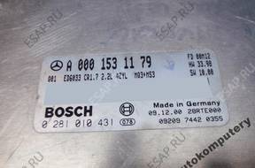 БЛОК УПРАВЛЕНИЯ MERCEDES a0001531179 0281010431 БЕЗ КОДА