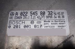 БЛОК УПРАВЛЕНИЯ MERCEDES a0225458032 0281001817 БЕЗ КОДА